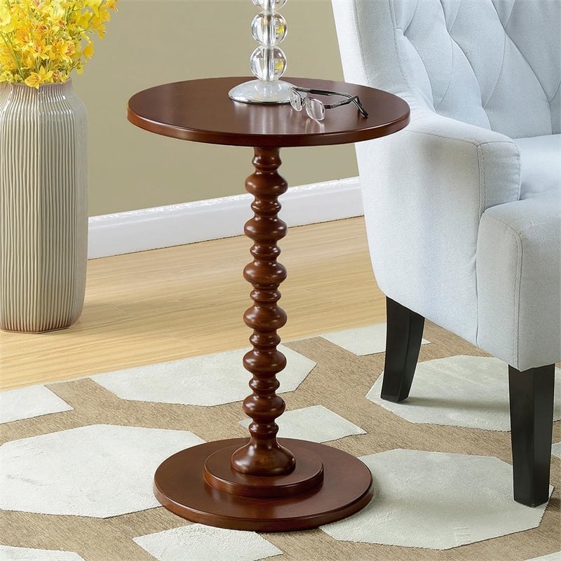Convenience Concepts Palm Beach Spindle Table in Espresso Wood Finish