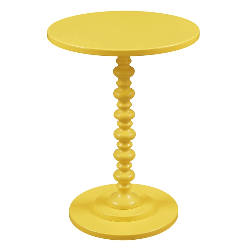 Convenience Concepts Palm Beach Spindle Table in Yellow Wood Finish
