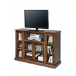Convenience Concepts Summit Highboy TV Stand in Dark Walnut Wood Finish