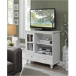 Convenience Concepts Tahoe Highboy TV Stand in Dark Walnut Wood Finish