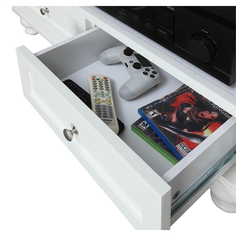 Convenience Concepts Tahoe Highboy TV Stand in Dark Walnut Wood Finish