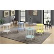 Wilson Mid-Century Round End Table with Bottom Shelf in Espresso Wood Finish