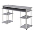 Convenience Concepts Designs2Go No Tools Student Desk in Light Gray Wood Finish