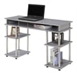 Convenience Concepts Designs2Go No Tools Student Desk in Light Gray Wood Finish