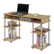 Convenience Concepts Designs2Go No-Tools Student Desk in Light Oak Wood Finish
