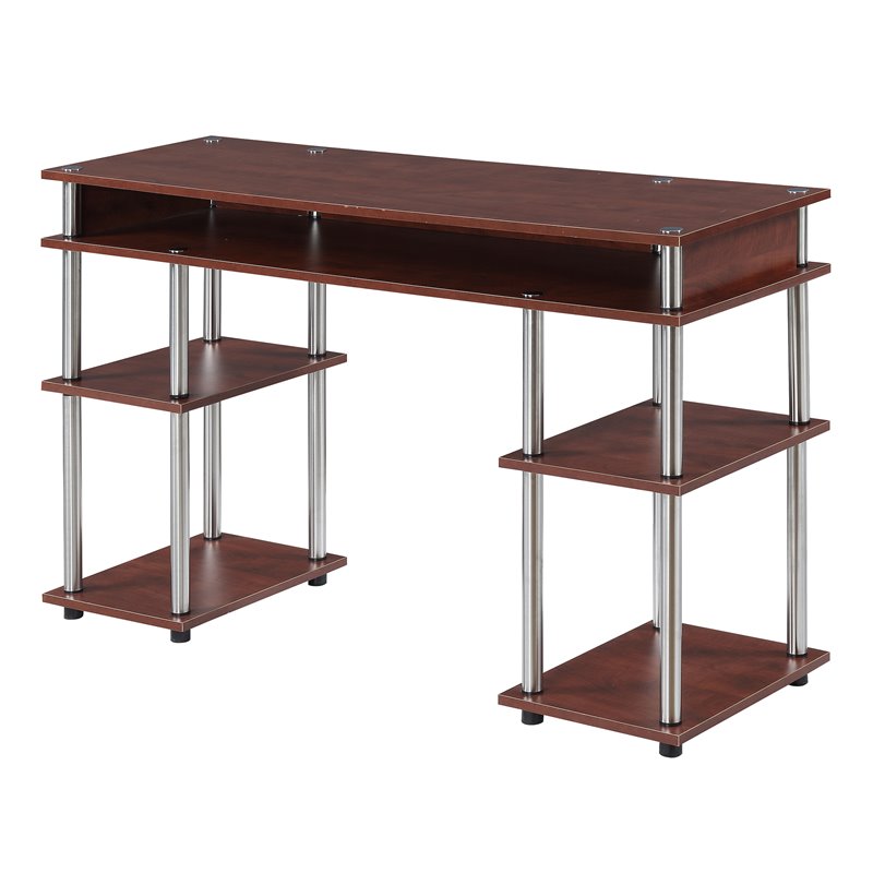 Convenience Concepts Designs2go No Tools Student Desk In Cherry Convenience Concepts Designs2go No Tools Student Desk In Cherry