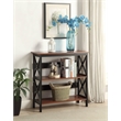 Convenience Concepts Oxford 3 Tier Bookcase in Cherry and Black Wood Finish