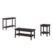 Convenience Concepts Ledgewood Console Table in Black Wood Finish