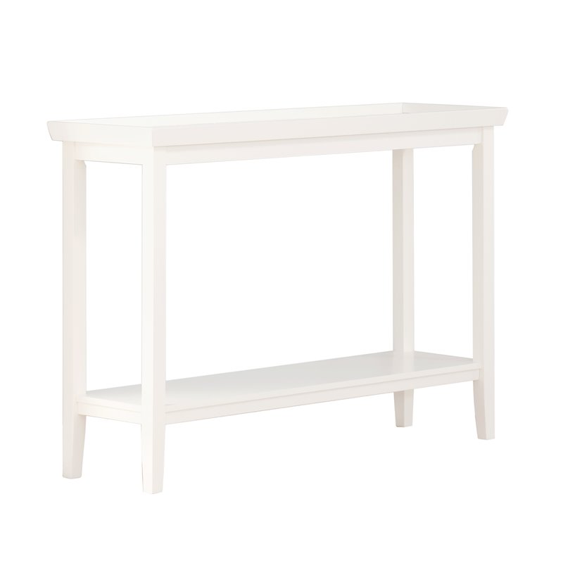 Convenience Concepts Ledgewood Console Table in White Wood Finish