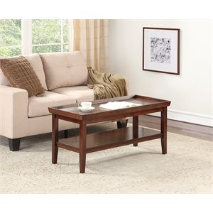 convenience concepts ledgewood coffee table in espresso wood finish
