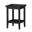Convenience Concepts Ledgewood End Table in Black Wood Finish