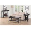 Convenience Concepts Ledgewood End Table in Black Wood Finish