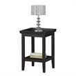 Convenience Concepts Ledgewood End Table in Black Wood Finish