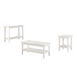 Convenience Concepts Ledgewood Square End Table in White Wood Finish