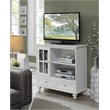 Convenience Concepts Tahoe Highboy TV Stand in White Wood Finish