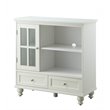 Convenience Concepts Tahoe Highboy TV Stand in White Wood Finish