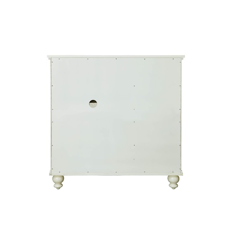 Convenience Concepts Tahoe Highboy TV Stand in White Wood Finish