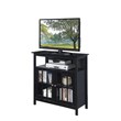 Convenience Concepts Big Sur Highboy TV Stand in Black Wood Finish