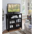 Convenience Concepts Big Sur Highboy TV Stand in Black Wood Finish