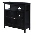 Convenience Concepts Big Sur Highboy TV Stand in Black Wood Finish