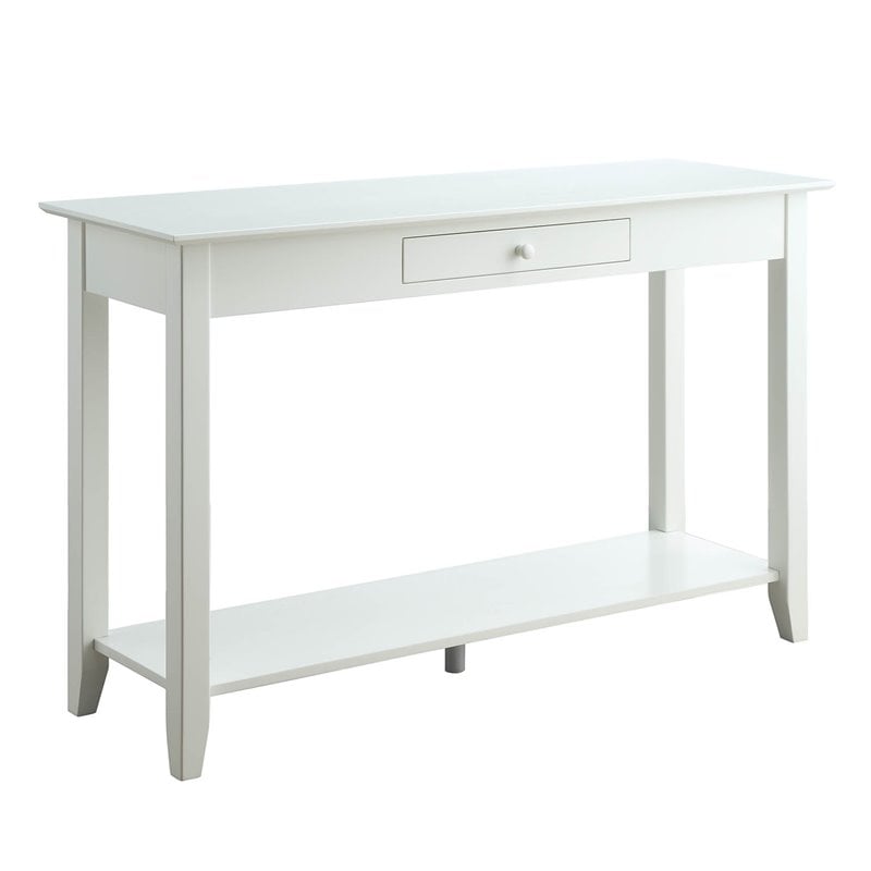 Convenience Concepts American Heritage Console Table in White Wood Finish