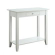 Convenience Concepts American Heritage Hall Table in White Wood Finish