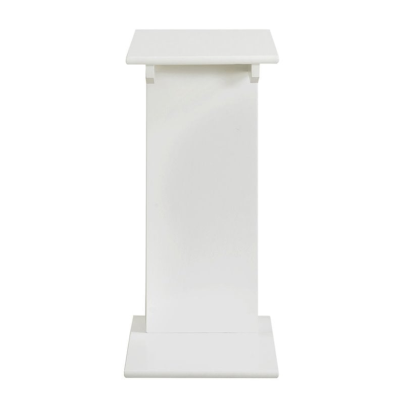 Convenience Concepts Designs2Go Abby Magazine C End Table in White Wood Finish