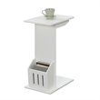 Convenience Concepts Designs2Go Abby Magazine C End Table in White Wood Finish