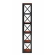 Convenience Concepts Oxford Five-Tier Corner Bookcase in Cherry and Black Wood