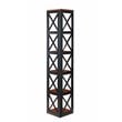 Convenience Concepts Oxford Five-Tier Corner Bookcase in Cherry and Black Wood