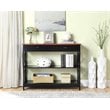 Convenience Concepts Oxford One-Drawer Console Table in Cherry and Black Wood