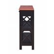 Convenience Concepts Oxford One-Drawer Console Table in Cherry and Black Wood