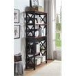 Convenience Concepts Oxford Five-Tier Bookcase in Cherry and Black Wood Finish