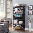 Convenience Concepts Oxford Five-Tier Bookcase in Cherry and Black Wood Finish