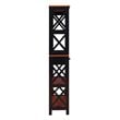Convenience Concepts Oxford Five-Tier Bookcase in Cherry and Black Wood Finish