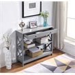 Convenience Concepts Oxford One-Drawer Console Table in Gray Wood Finish