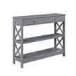 Convenience Concepts Oxford One-Drawer Console Table in Gray Wood Finish
