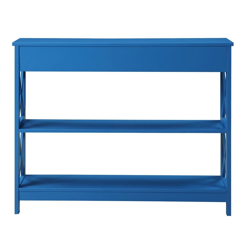 Convenience Concepts Oxford One-Drawer Console Table in Blue Wood Finish