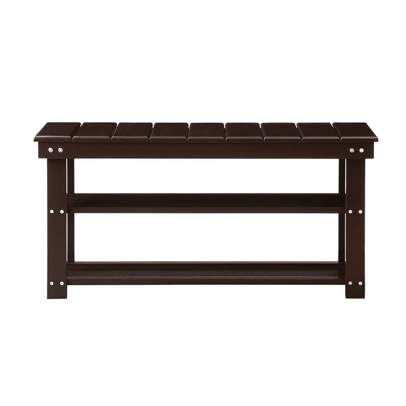 Convenience Concepts Oxford Utility Mudroom Bench in Espresso Wood Finish