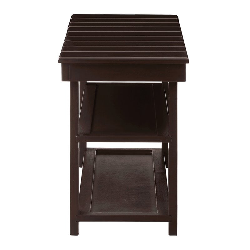 Convenience Concepts Oxford Utility Mudroom Bench in Espresso Wood Finish