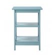 Convenience Concepts Oxford Square End Table in Sea Foam Green Wood Finish