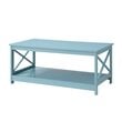 Convenience Concepts Oxford Coffee Table with Shelf in Sea Foam Green Wood