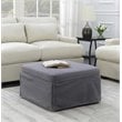 Convenience Concepts Designs4Comfort Twin Folding Bed Ottoman in Gray Fabric