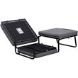 Convenience Concepts Designs4Comfort Twin Folding Bed Ottoman in Gray Fabric
