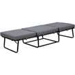 Convenience Concepts Designs4Comfort Twin Folding Bed Ottoman in Gray Fabric