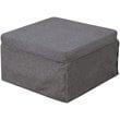 Convenience Concepts Designs4Comfort Twin Folding Bed Ottoman in Gray Fabric
