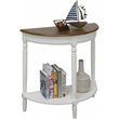 French Country Console Table in Driftwood and White Wood Finish