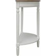 French Country Console Table in Driftwood and White Wood Finish