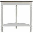 French Country Console Table in Driftwood and White Wood Finish