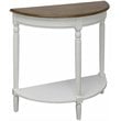 French Country Console Table in Driftwood and White Wood Finish